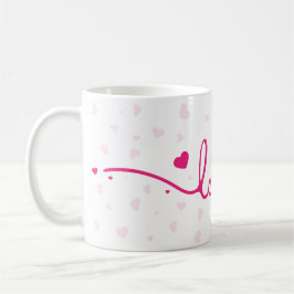 Caneca De Café "Love" Heart Pattern Coffee Mug