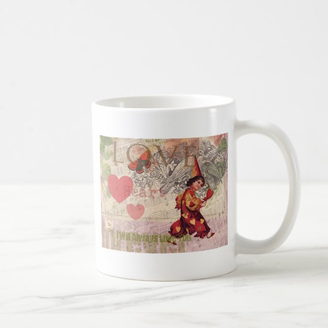 Caneca De Café Love Heart Sweetheart Namorados Cherub (Direita)