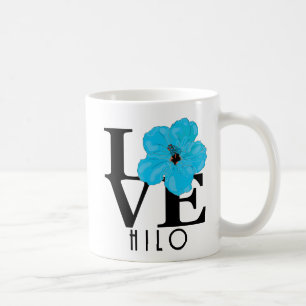 Caneca De Café LOVE Hilo Blue Hibiscus 11oz
