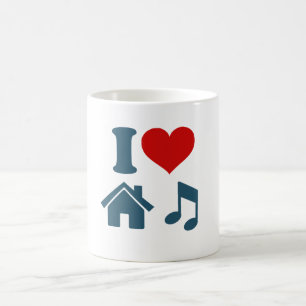 Caneca De Café Love House Music Café   Presentes de Ibiza