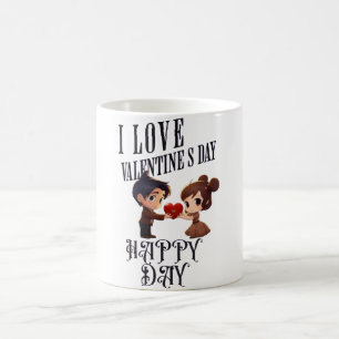 Caneca De Café "Love in Cheio Bloom - Desenho Floral do Dia do Na