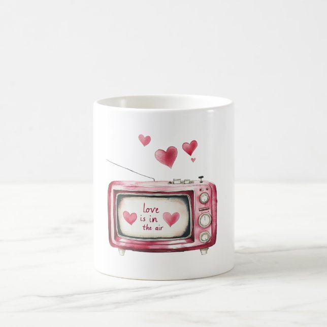 Caneca De Café Love is in the air Hearts (Centro)