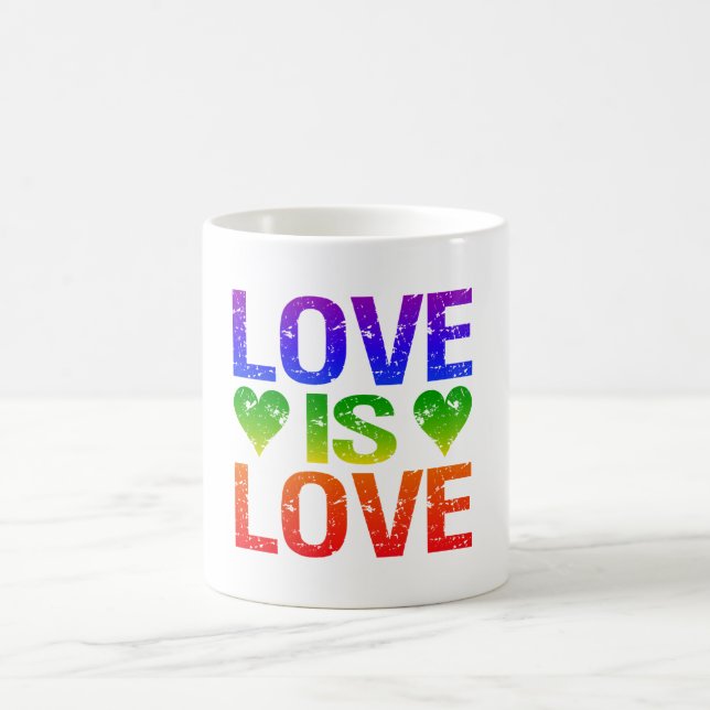 Caneca De Café Love Is Love mug - escolha estilo e cor (Centro)