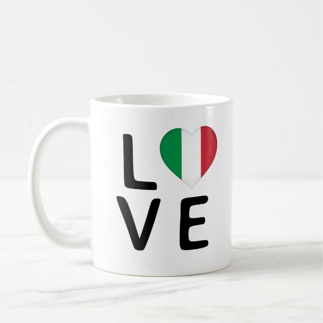 Caneca De Café Love - Italy Flag (Esquerda)