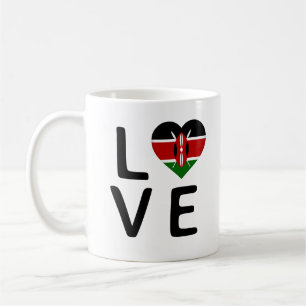 Caneca De Café Love - Kenya Flag