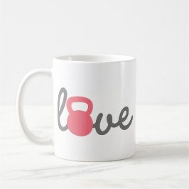 Caneca De Café Love Kettlebell Pink