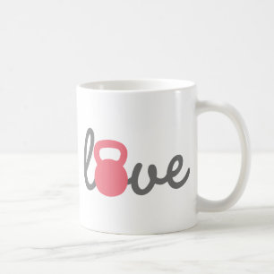 Caneca De Café Love Kettlebell Pink