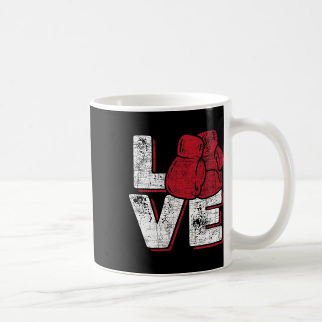 Caneca De Café Love - Kickboxer Kickboxing Fitness Workout Martia (Direita)