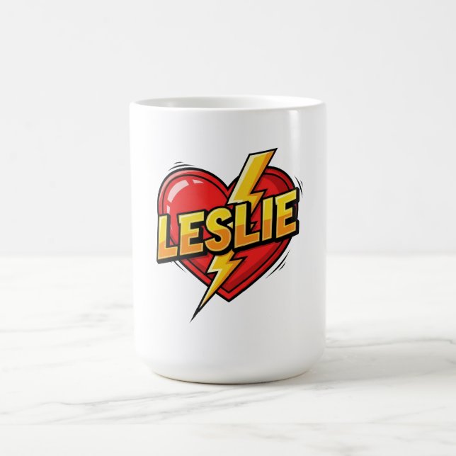 Caneca De Café Love Leslie (Centro)
