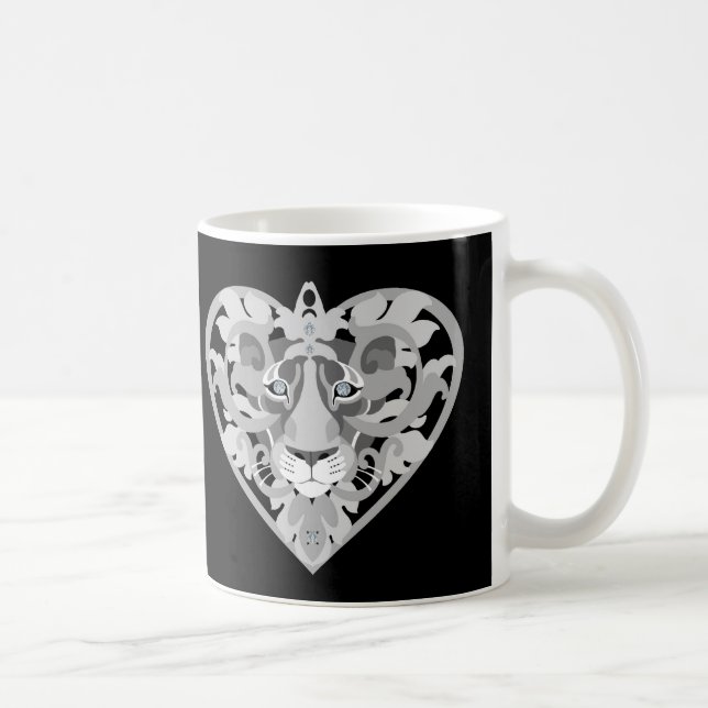 Caneca De Café Love Lioness Locket (prata) (Direita)