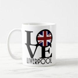 Caneca De Café LOVE Liverpool England (UK Flag) 11oz