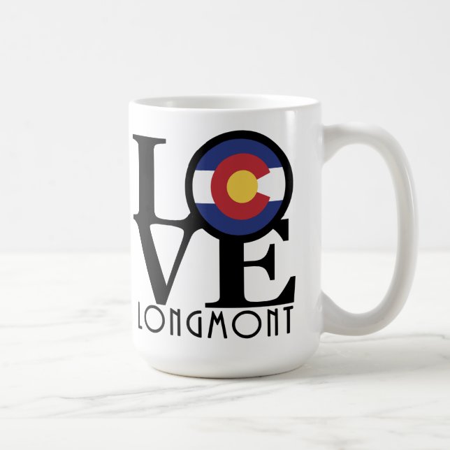 Caneca De Café LOVE Longmont 15oz (Direita)