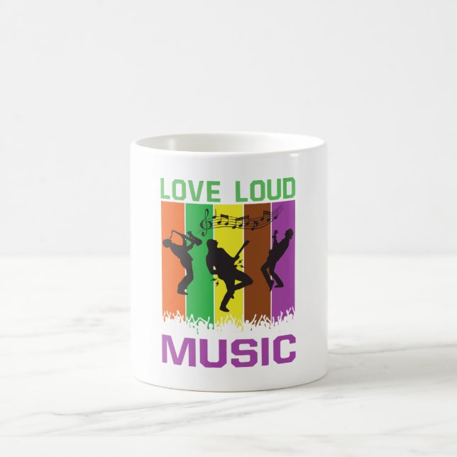 Caneca de Café Love Loud Music (Centro)