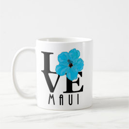 Caneca De Café LOVE Maui Blue Hibiscus 11oz