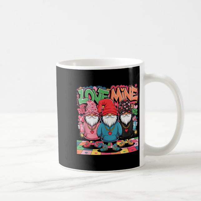 Caneca De Café Love Mine Gnomes Urban Street Art Valentines Graff (Direita)