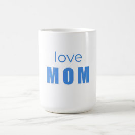 Caneca De Café Love Mom Blue Newborn mug