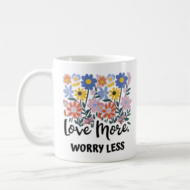 Caneca De Café Love More Floral Mug (Esquerda)