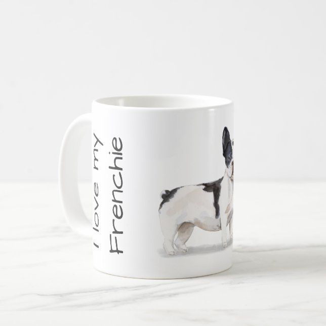 Caneca De Café Love my Frenchie (Frente Esquerda)