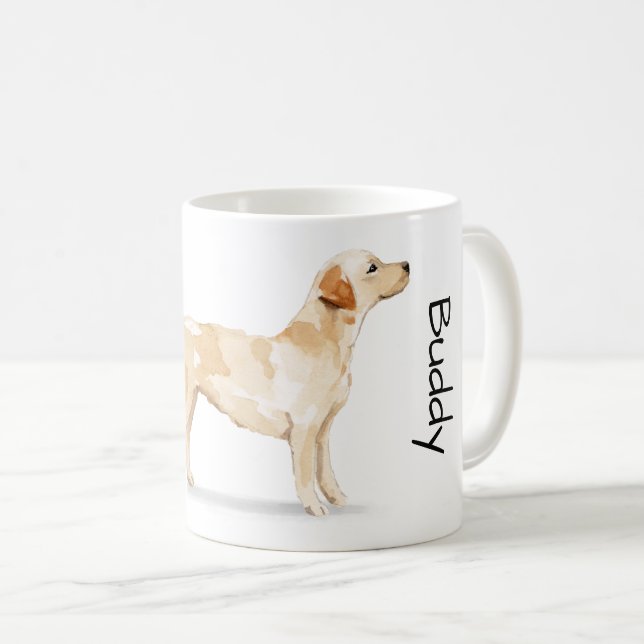 Caneca De Café Love My Labrador Retriever   (Frente Esquerda)