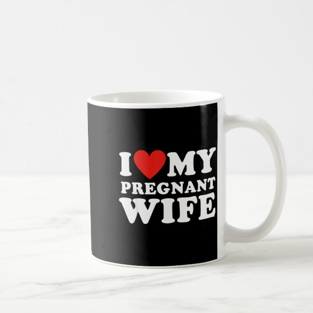 Caneca De Café Love My Pregnant Wife, Funny Pregnancy Announcemme (Direita)