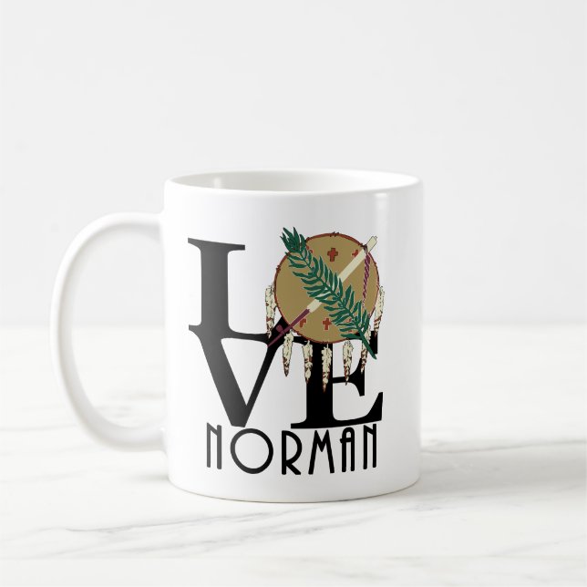 Caneca De Café LOVE Norman Oklahoma 11oz (Esquerda)