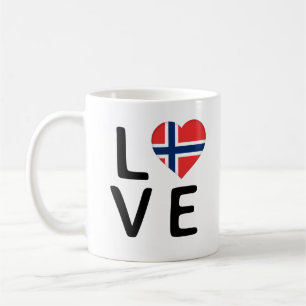 Caneca De Café Love - Norway Flag