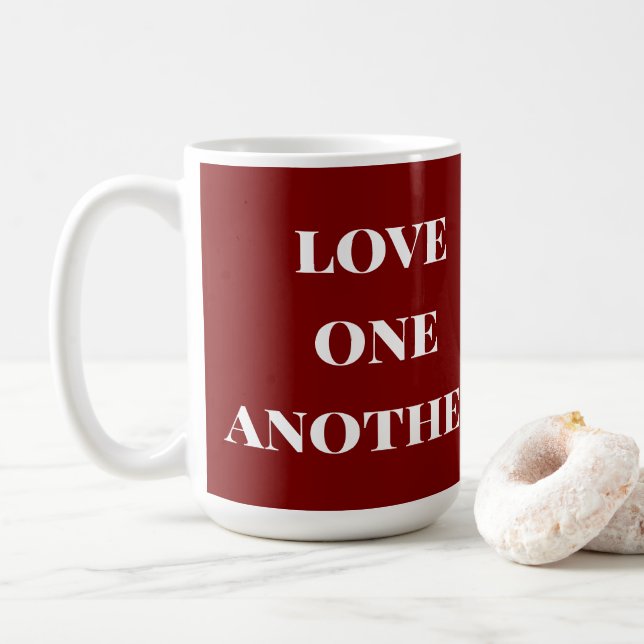Caneca De Café Love one another  coffee mug (Com Donut)