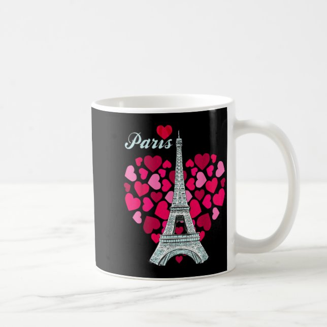 Caneca De Café Love Paris Heart Eiffel Tower Souvenir France Fren (Direita)