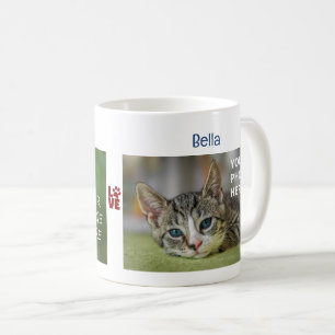 Caneca De Café LOVE Pata 2 Fotos Nomes Gatos Modernos Adoráveis N
