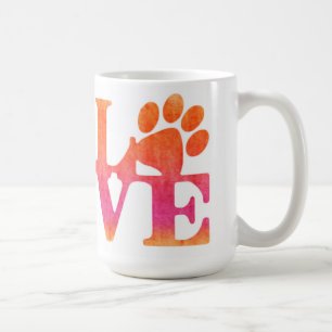 Caneca De Café Love Paw Imprime Café Mug
