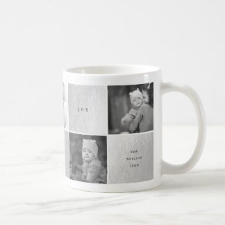 Caneca De Café Love Peace Joy Bloqueia Fotografia Collage Holiday
