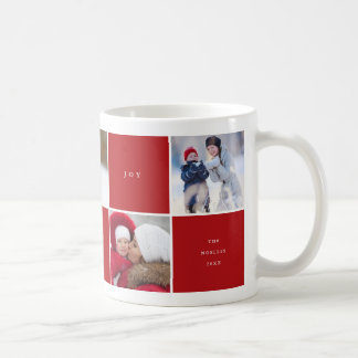 Caneca De Café Love Peace Joy Color Bloqueia Fotografia Collage M