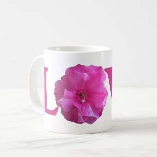 Caneca De Café Love Pink Flower Coffee Mug