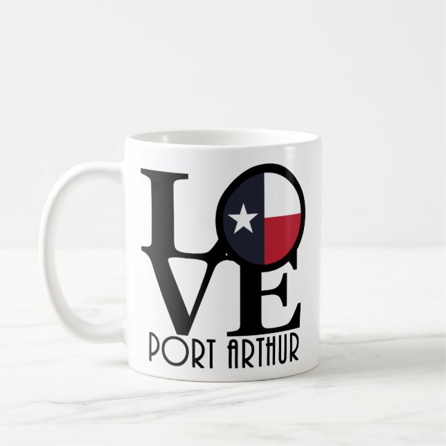 Caneca De Café LOVE Port Arthur 11oz (Esquerda)