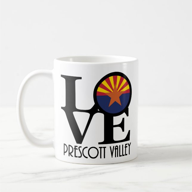 Caneca De Café LOVE Prescott Valley 11oz (Esquerda)