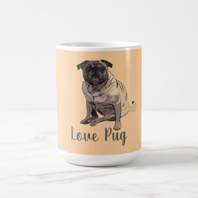 Caneca De Café Love Pug (Centro)