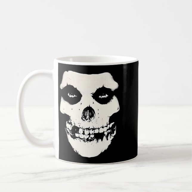 Caneca De Café Love Punk Skull Banda Engraçado Design Música (Esquerda)