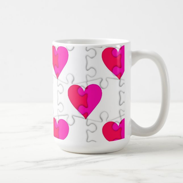 Caneca De Café Love Quebra-cabeça (Direita)