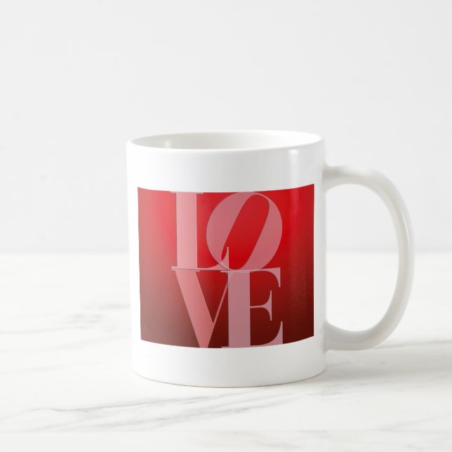 Caneca De Café Love Romance Red Pink (Direita)