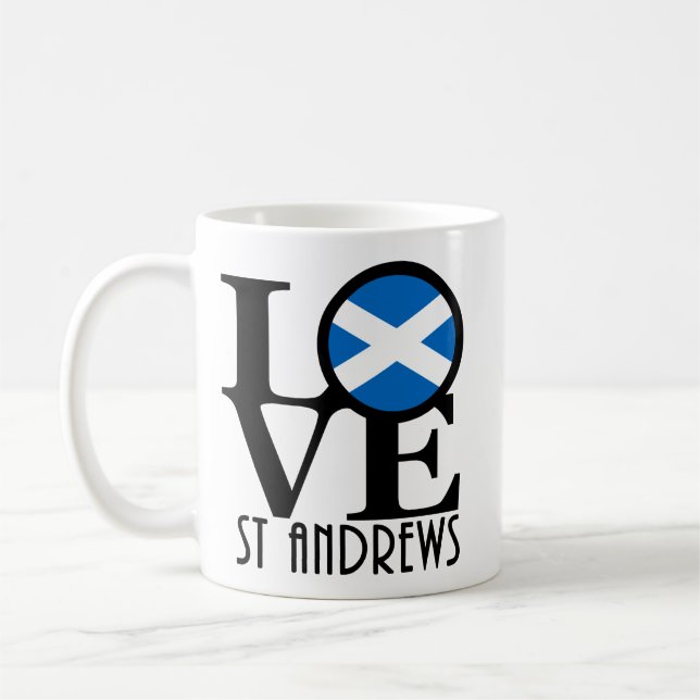 Caneca De Café LOVE Rua Andrews Scotland 11oz (Esquerda)
