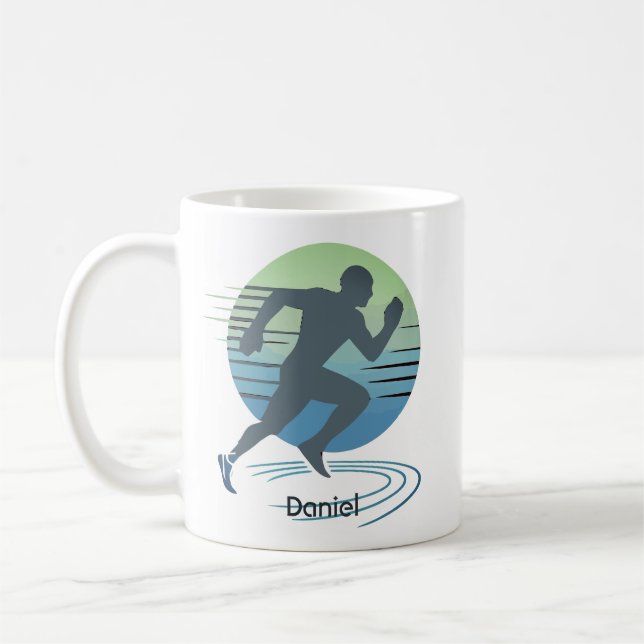 Caneca De Café Love Running Marathon Competitive Runner Personali (Esquerda)