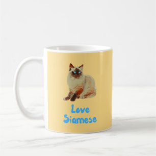 Caneca De Café Love Siamese Cats