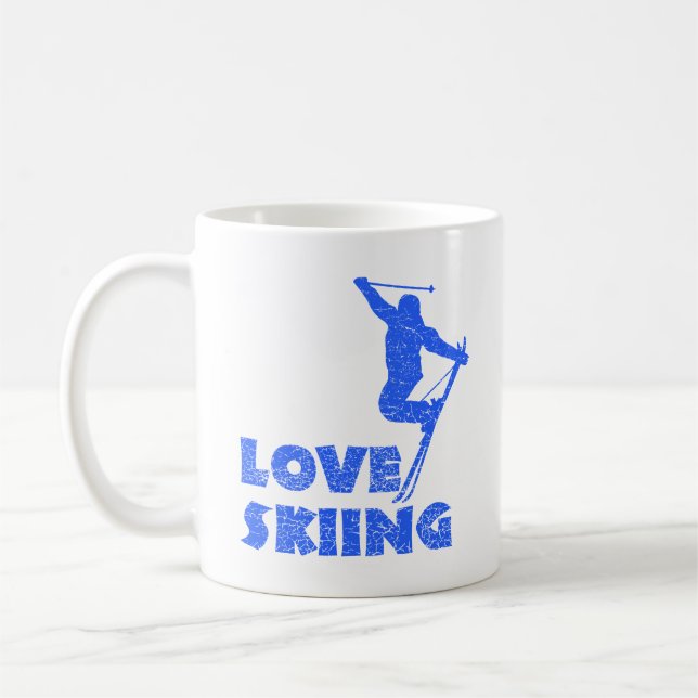Caneca De Café Love Skiing Coffee Mug (Esquerda)