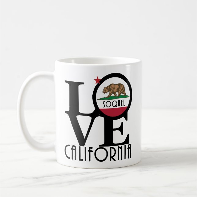 Caneca De Café LOVE Soquel California 11oz (Esquerda)