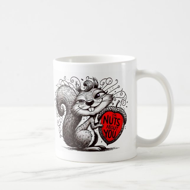 Caneca De Café Love Squirrel (Direita)