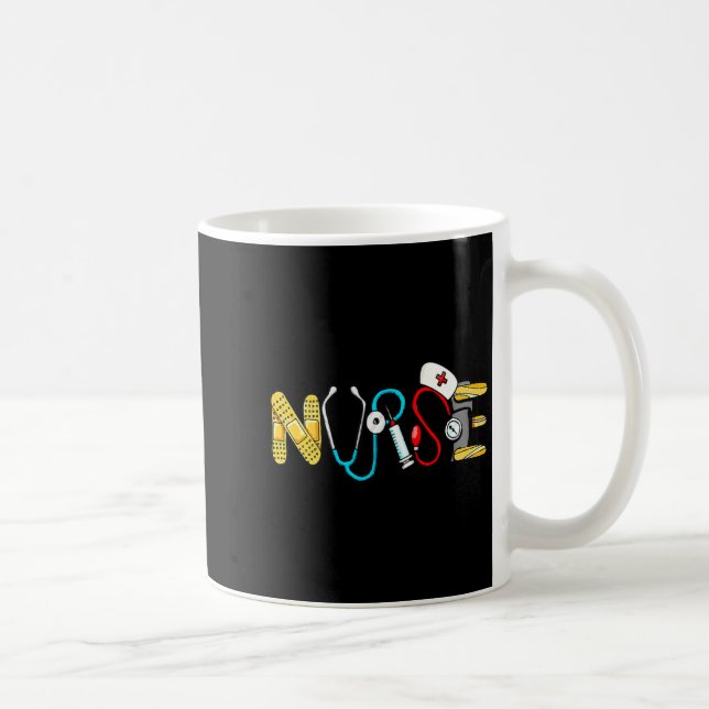 Caneca De Café Love Stethoscope Nurse Life Valentine Day Women  (Direita)