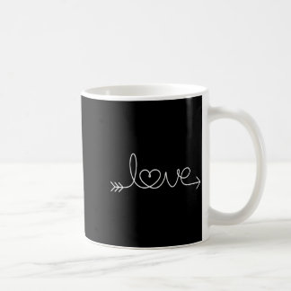 Caneca De Café Love T Shirt Women Men Heart Arrow Graphic Valenti