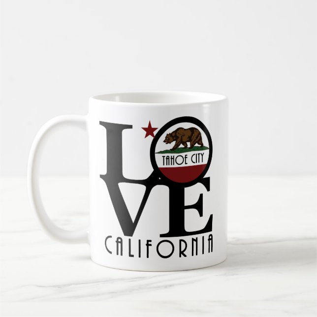 Caneca De Café LOVE Tahoe City, Califórnia, 11oz (Esquerda)