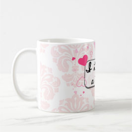 Caneca De Café Love themed coffee mug with hearts