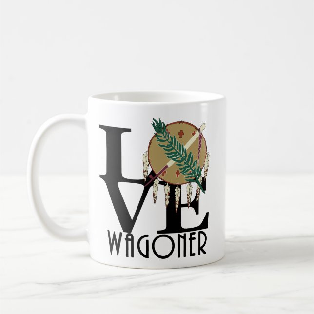 Caneca De Café LOVE Wagoner Oklahoma 11oz (Esquerda)